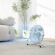 image 8 of HOMCOM Metal Floor Fan with 3 Speeds & Adjustable Tilt, Silver Tone