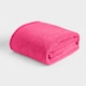 image 1 of OHS Teddy Fleece Soft Warm Plush Cosy Plain Dyed Throw Over Bed Blanket, 200x240cm | Pink | Hot Pink
