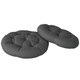 image 9 of Outsunny Outdoor Seat Cushions Set of 2, Tufted Round Chair Pads, Dark Grey 