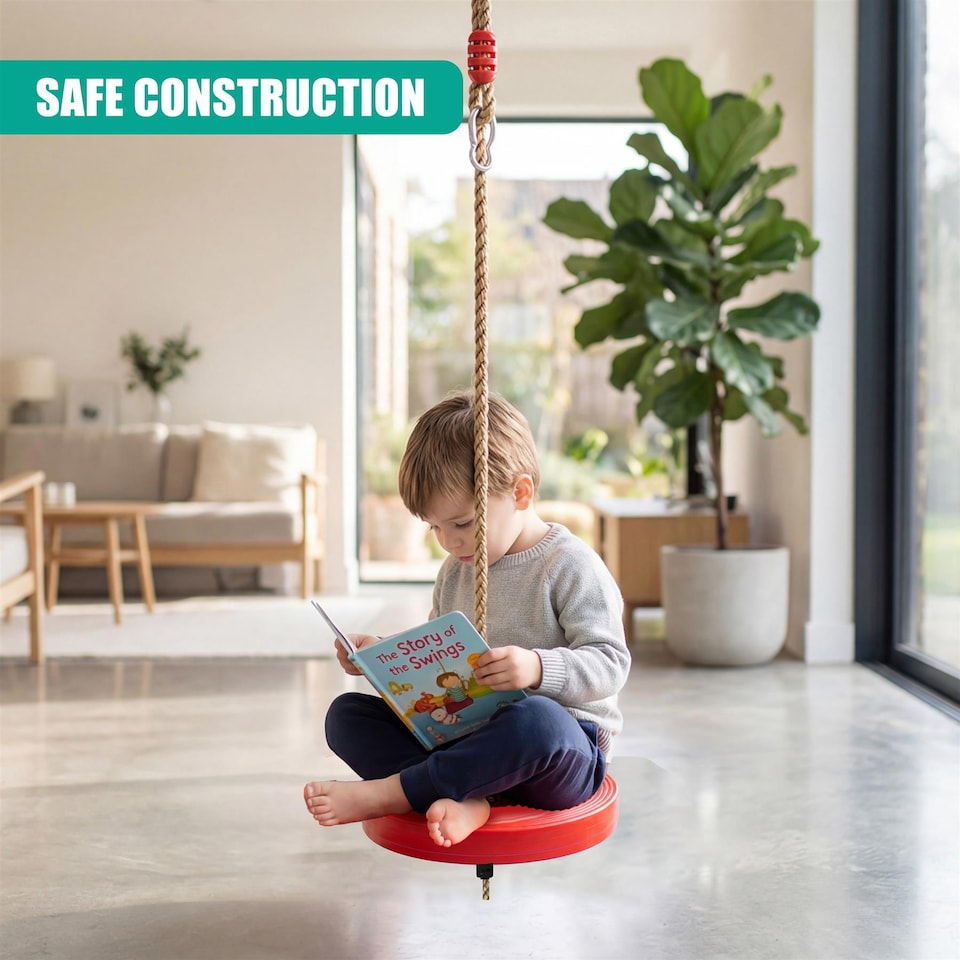 image 1 of The Magic Toy Shop 3-in-1 Trapeze Swing Rope Ladder Set Outdoor Climbing Accessories