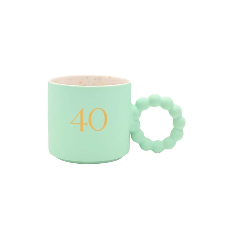 image 1 of Widdop Gifts Confetti Design 40th Birthday Gift Boxed Mug