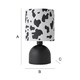 image 7 of ValueLights Miley Cow Print Shade Matte Black Table Lamp and Bulb
