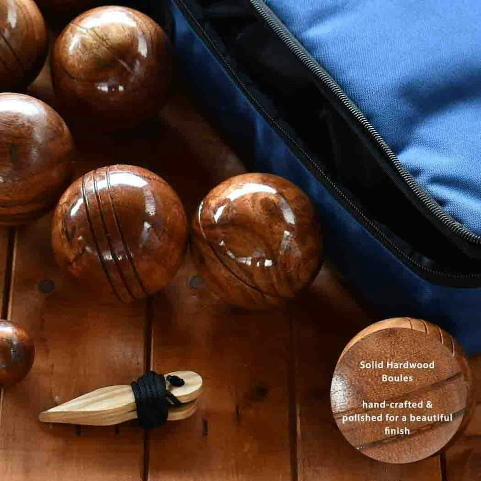 image 1 of Wooden Boules Set - Pétanque - Deluxe Game Set