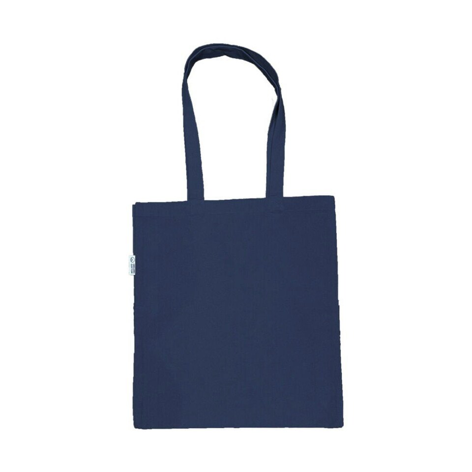 United Bag Store Organic Cotton Gusseted 295ml Shopper - Navy - One Size