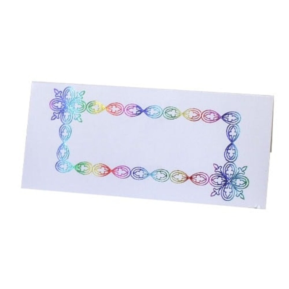 Multi Coloured Foil Print Place Cards - Pack of 10