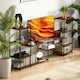 image 6 of HOMCOM TV Unit for TVs up to 55 Inches, Industrial TV Stand with Shelves Brown