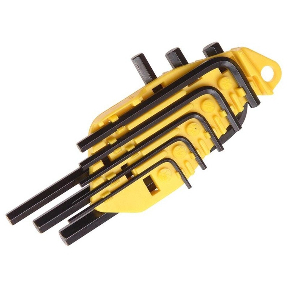 Stanley Hand Tools Hex Key Set, 8 Piece - Multi Colour - Set of 8 Imperial (1/16 - 1/4in)