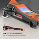 image 8 of HOMCOM 3 Ton Hydraulic Low Profile Floor Jack, Heavy Duty Car Trolley Jack Lift with 7.5-50.5 cm Lifting Range, Dual Piston Pump, Wheels, Non-slip Handle for Car Van Garage Tyre Repair Change, Orange