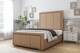 image 2 of Sloomy Lancaster Latte Dumfries Bed Frame With Mattress With 50" Upholstered Headboard 5' King