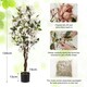 image 2 of COSTWAY 120cm Artificial Bougainvillea Tree Plant White White | One Size