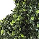 image 7 of Pair of 90cm (3ft) Tall Artificial Boxwood Tower Trees Topiary Spiral Metal Top | Green | 3ft