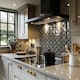 image 2 of Geometric Line Pattern Splash Back | White
