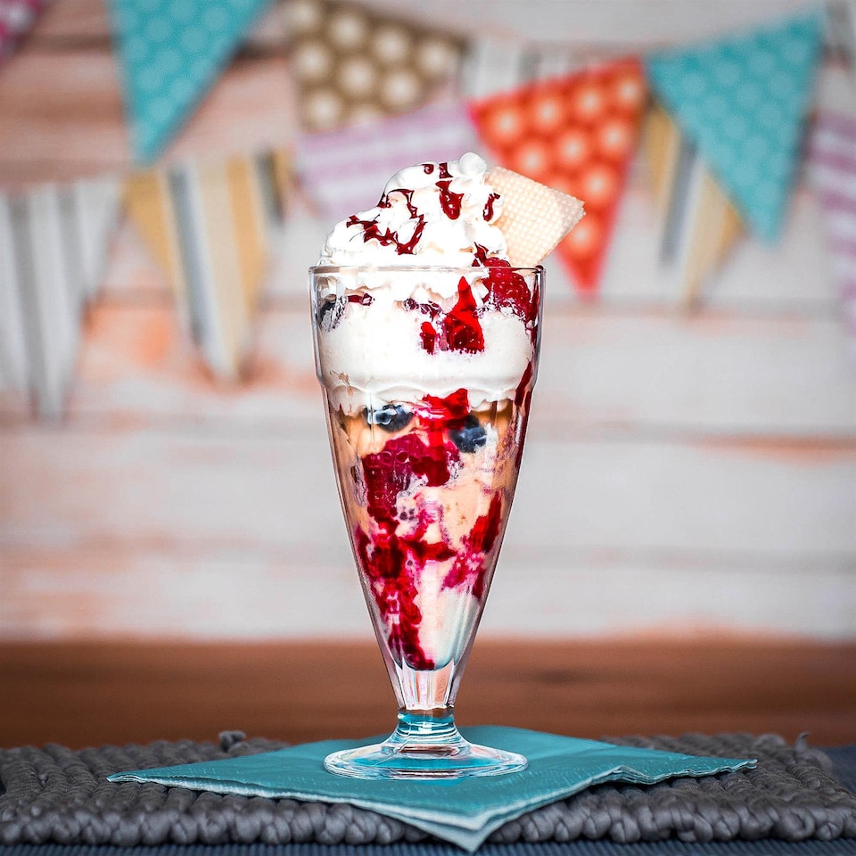 image 1 of Argon Tableware Ice Cream Sundae Glasses - 350ml - Pack of 2 | Clear | Clear