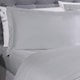 image 2 of Sleepdown Sateen Stripe Complete Duvet Cover Pillowcase Fitted Sheet Bedding Set Silver Single