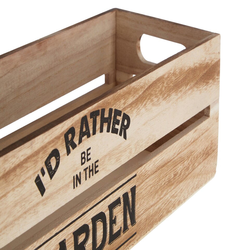 image 1 of Rustic Natural Planter and Herb Crate Cream
