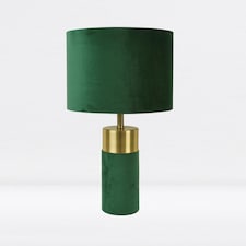 Green Velvet Table Lamp | Green | Bronze | Large | 1