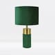 image 1 of Green Velvet Table Lamp | Green | Bronze | Large | 1