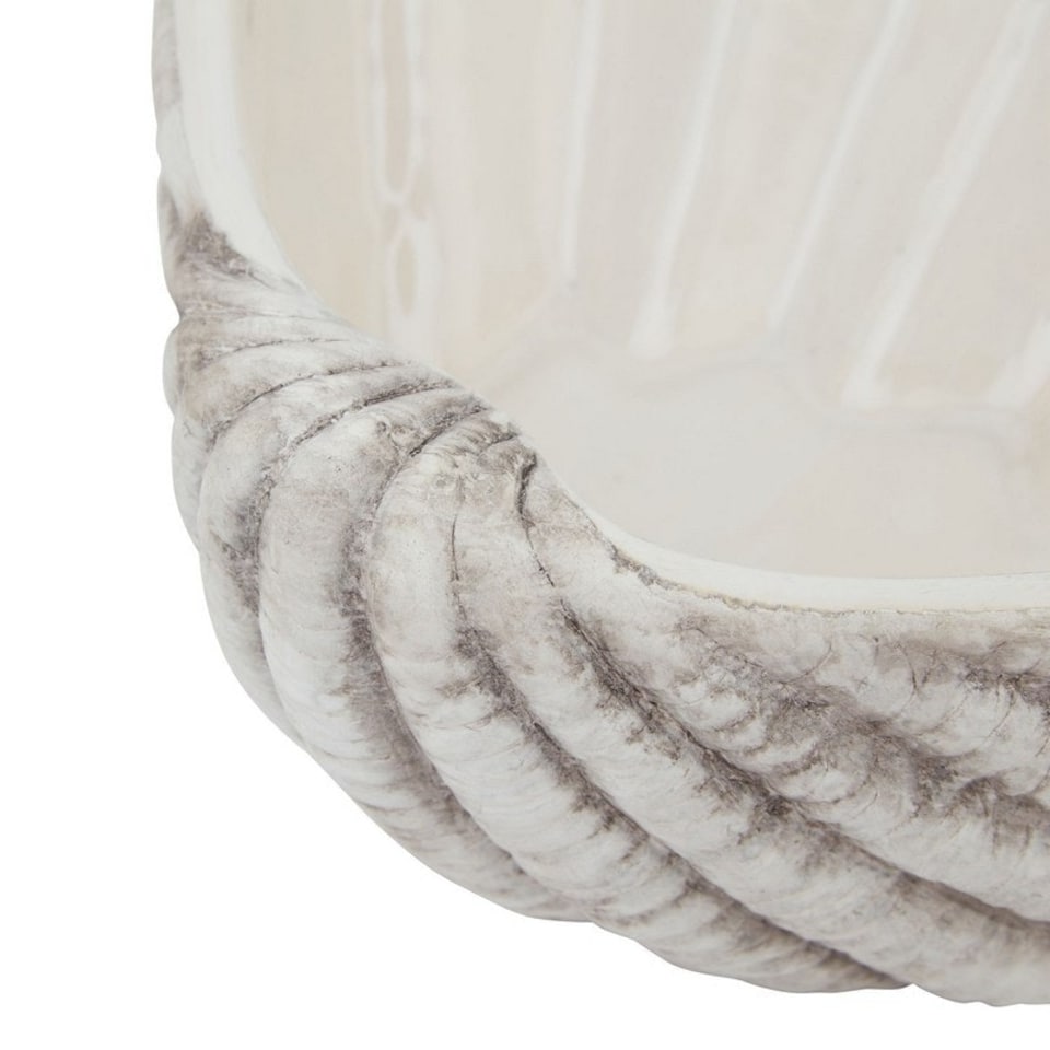 image 1 of Siren Medium Shell Bowl Ornament - Ceramic - L21 x W28 x H10 cm - White