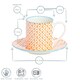 image 3 of Nicola Spring 12 Piece Hand-Printed Espresso Cup & Saucer Set - 65ml - 3 Colours