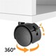 image 6 of Yaheetech Space-saving Computer Desk Wheels | White