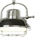 image 2 of Interiors by Premier Industrial Revolution Black Pendant Light, Retro-Style Matte Black & Chrome Finish Lamp, Industrial Lighting