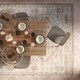 image 4 of KUKOON Neutral Beige Geometric Medallion Bordered Rug 60cm x 110cm Cream