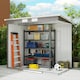 image 8 of Outsunny 7 x 4ft Metal Garden Storage Shed w/ Double Door Grey