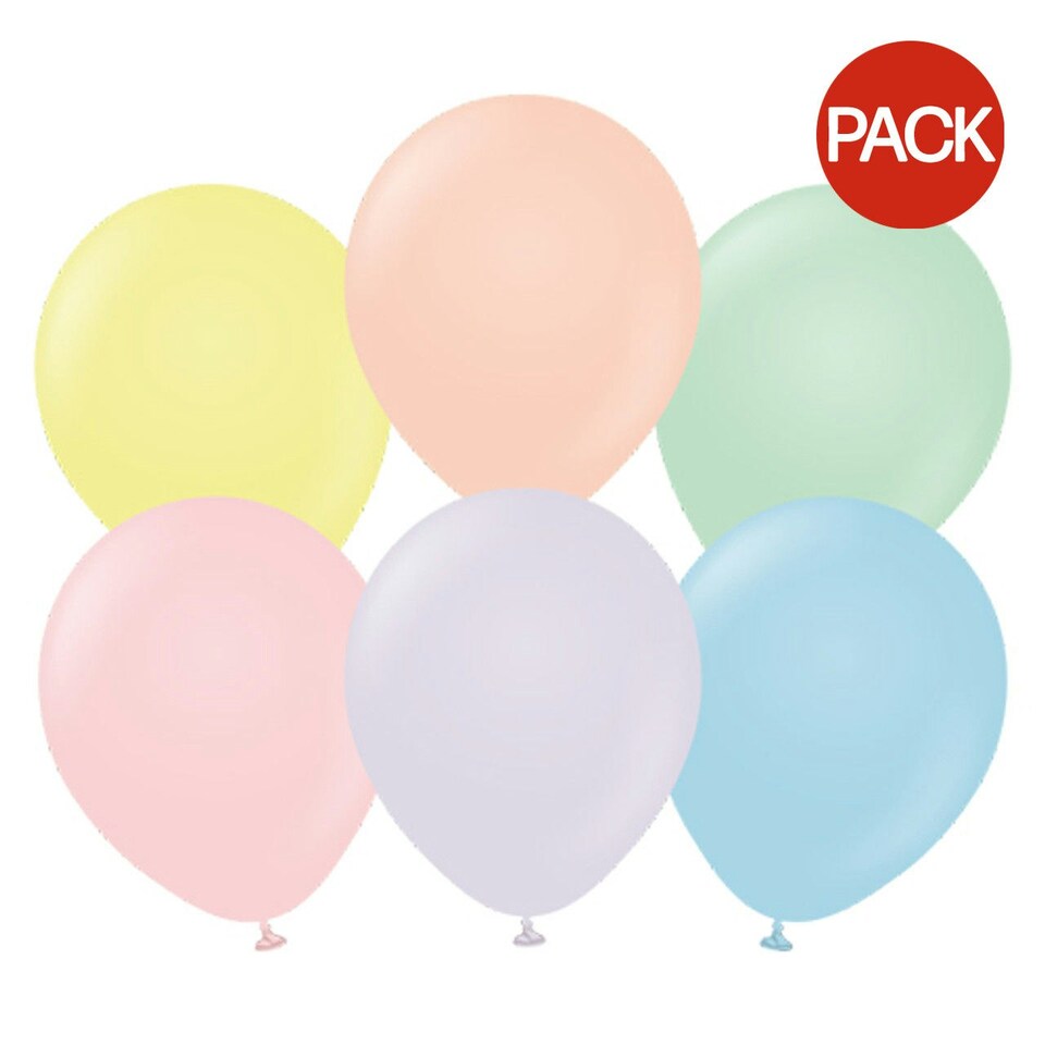 Kalisan Macaron Latex Balloon (Pack of 100) - Multicoloured - One Size