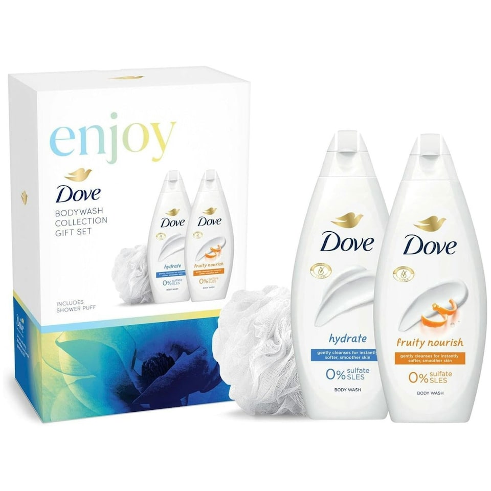 image 1 of Dove Body Wash Collection Gift Set Cleans Smoother Skin Enjoy 3 Piece