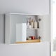 image 4 of Bathroom Cabinet Wall Mounted Mirrored Vanity Storage Organiser | White
