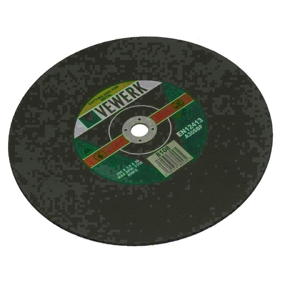 image 1 of Metal Flat Cutting Discs 12" 300mm Steel Angle Machine Grinder 25pk AU024