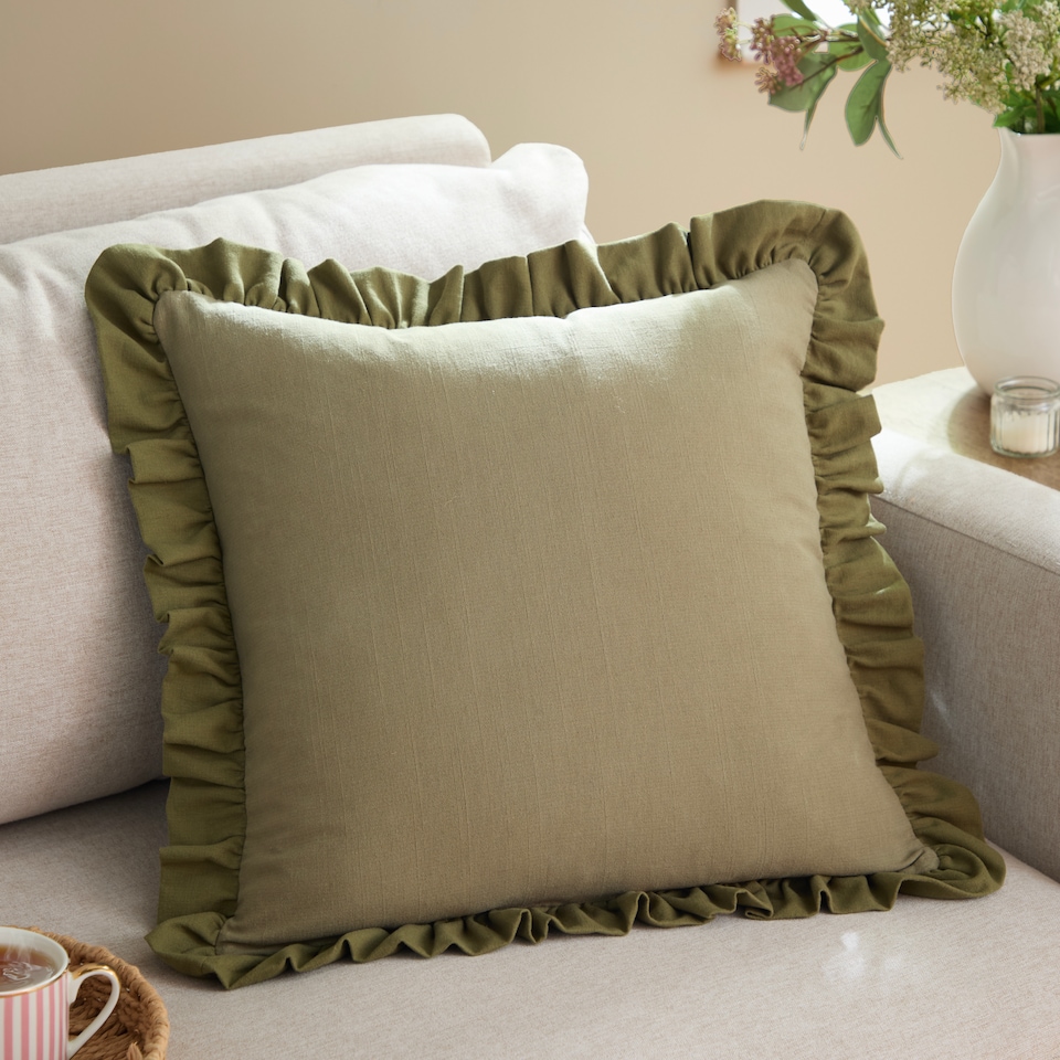 image 1 of Wylder Effie Cotton Ruffle Cushion