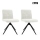 image 1 of Living and Home Set of 2 Plush Breakfast Stools, White