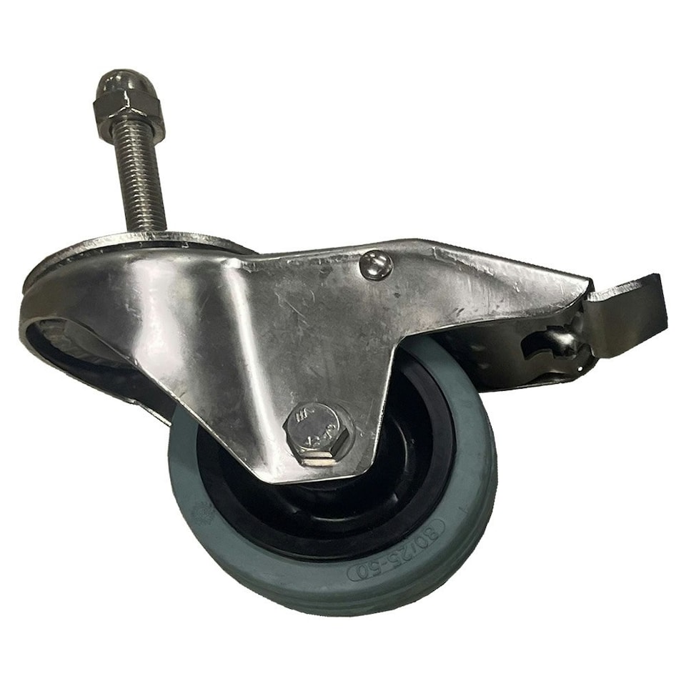 Braked 3 Stainless Steel Castor for 43mm Tube