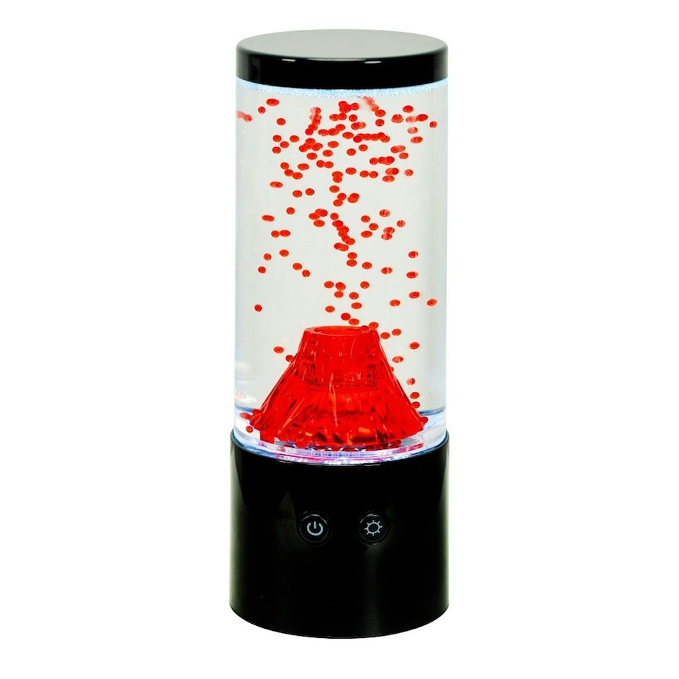 image 1 of ValueLights Villy Tornado lamp Clear Black Illuminated Decoration and Integrated LED 1W Multicolour Bulb