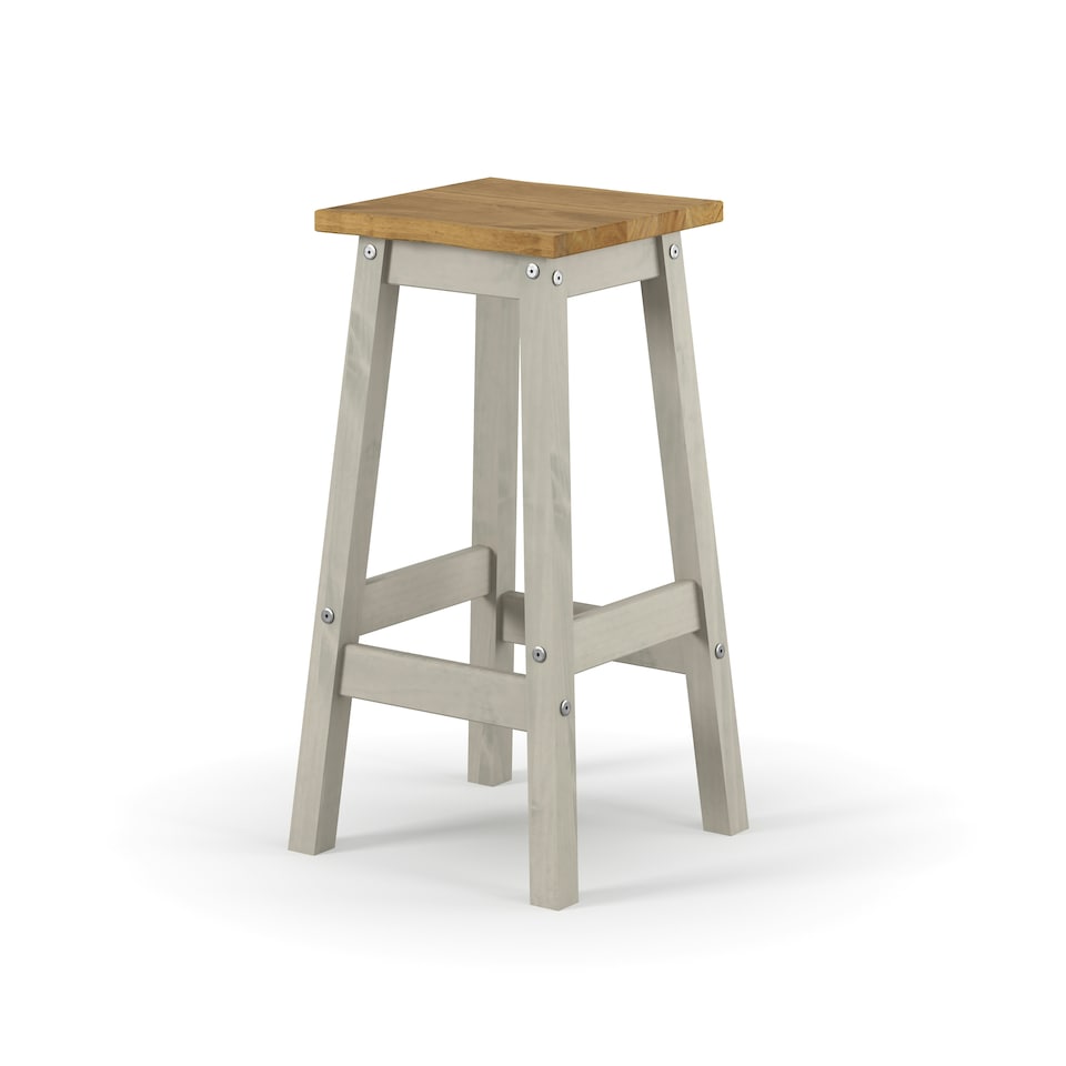 image 1 of Corona Grey, Live Edge High Breakfast Stools (Pair) Grey