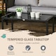 image 4 of Outsunny 4 Piece Garden Sofa Set w/ Tempered Glass Coffee Table