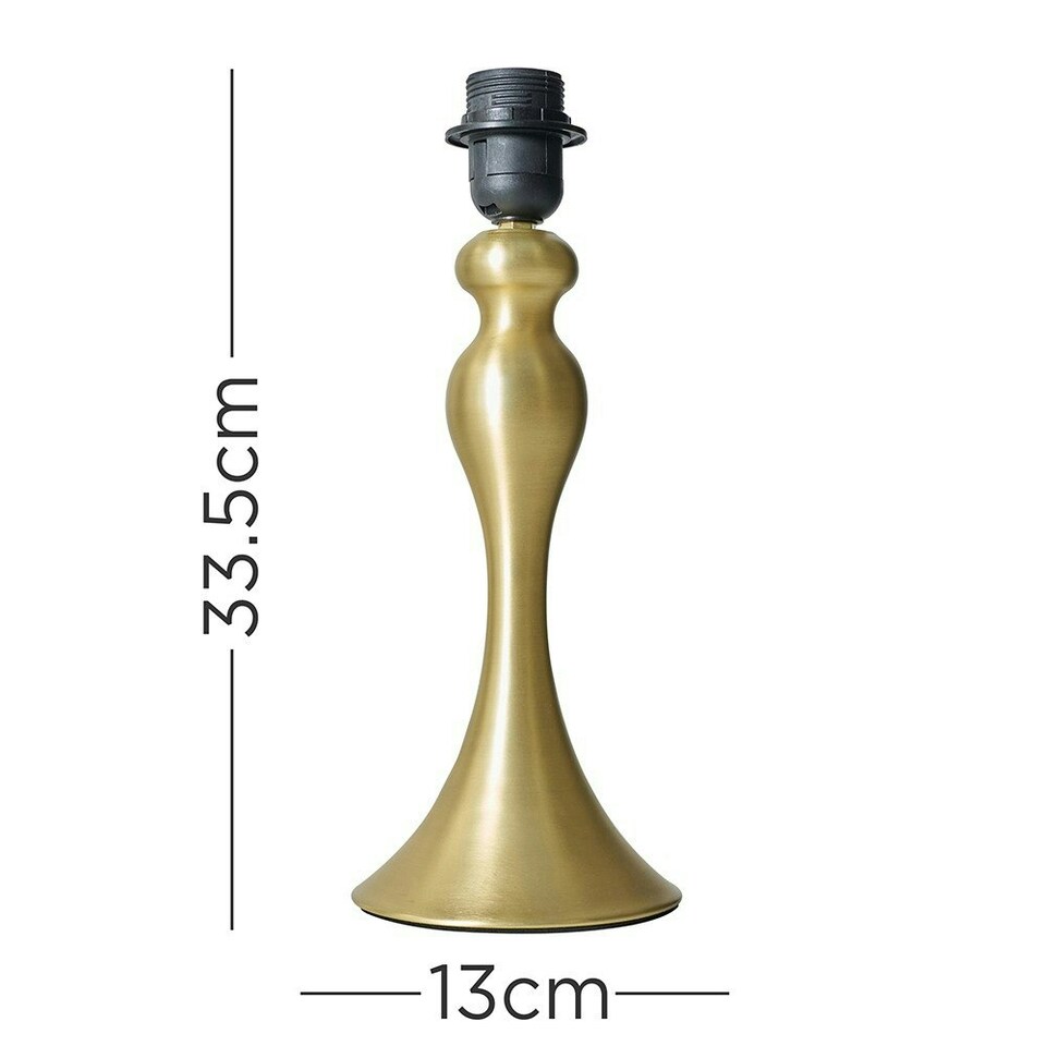image 1 of ValueLights Modern Matt Gold Spindle Design Table Lamp Base