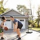 image 2 of HOMCOM Basketball Hoop 255-305cm Height Adjustable Stand with Wheels