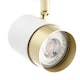 image 5 of CGC ORIO White and Brushed Gold Triple Three Head GU10  Adjustable Ceiling Spot Light Bar White