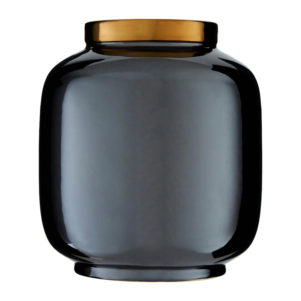 image 1 of Interiors by Premier Black Metallic Vase Multi