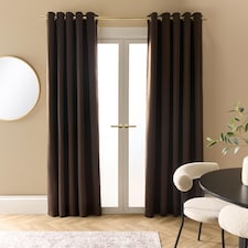OHS Essentials Eyelet Blackout Thermal Curtain Pair - 46x54 inch | Brown