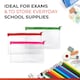image 4 of Pack of 12 Janrax 8x5" Assorted Colour Zip Clear Exam Pencil Cases