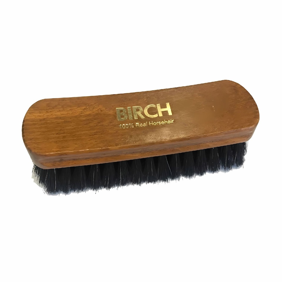 image 1 of BIRCH Horsehair Brush Large - For Polishing Shoes, Boots and Leather 17cm | Black | Black