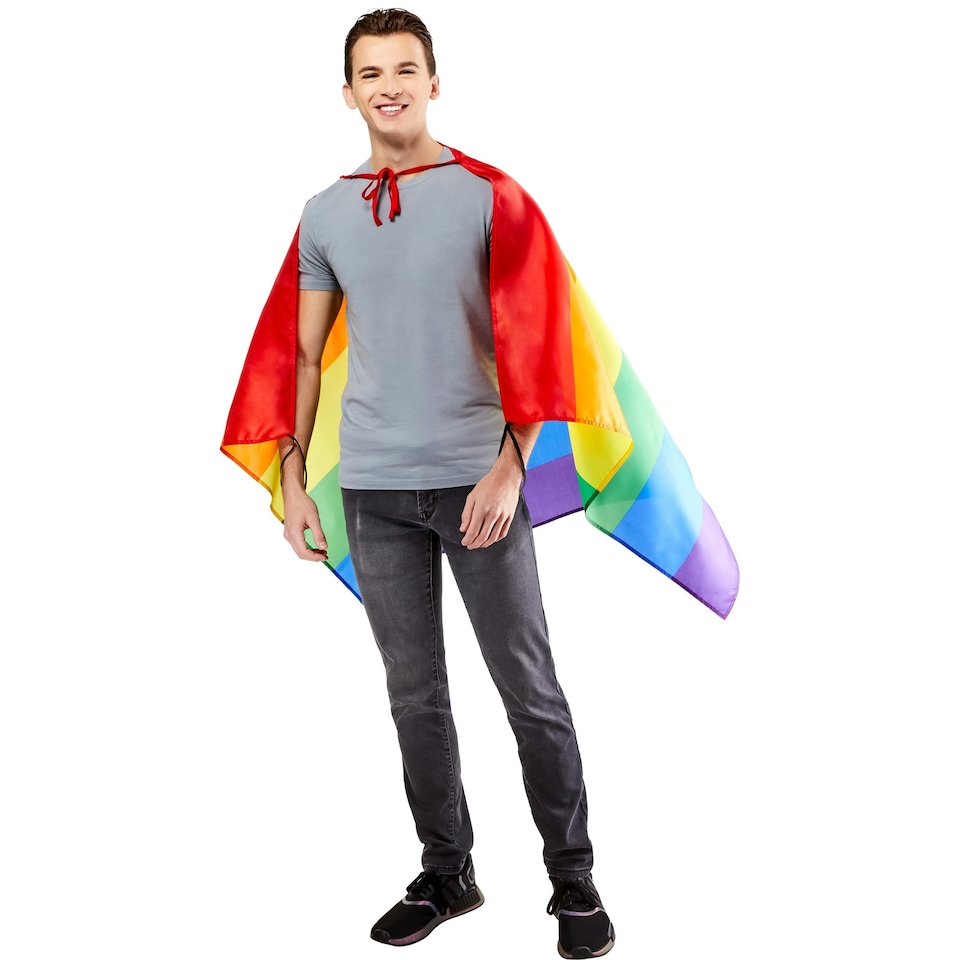 image 1 of Pride Rainbow Cape - Multicoloured - One Size