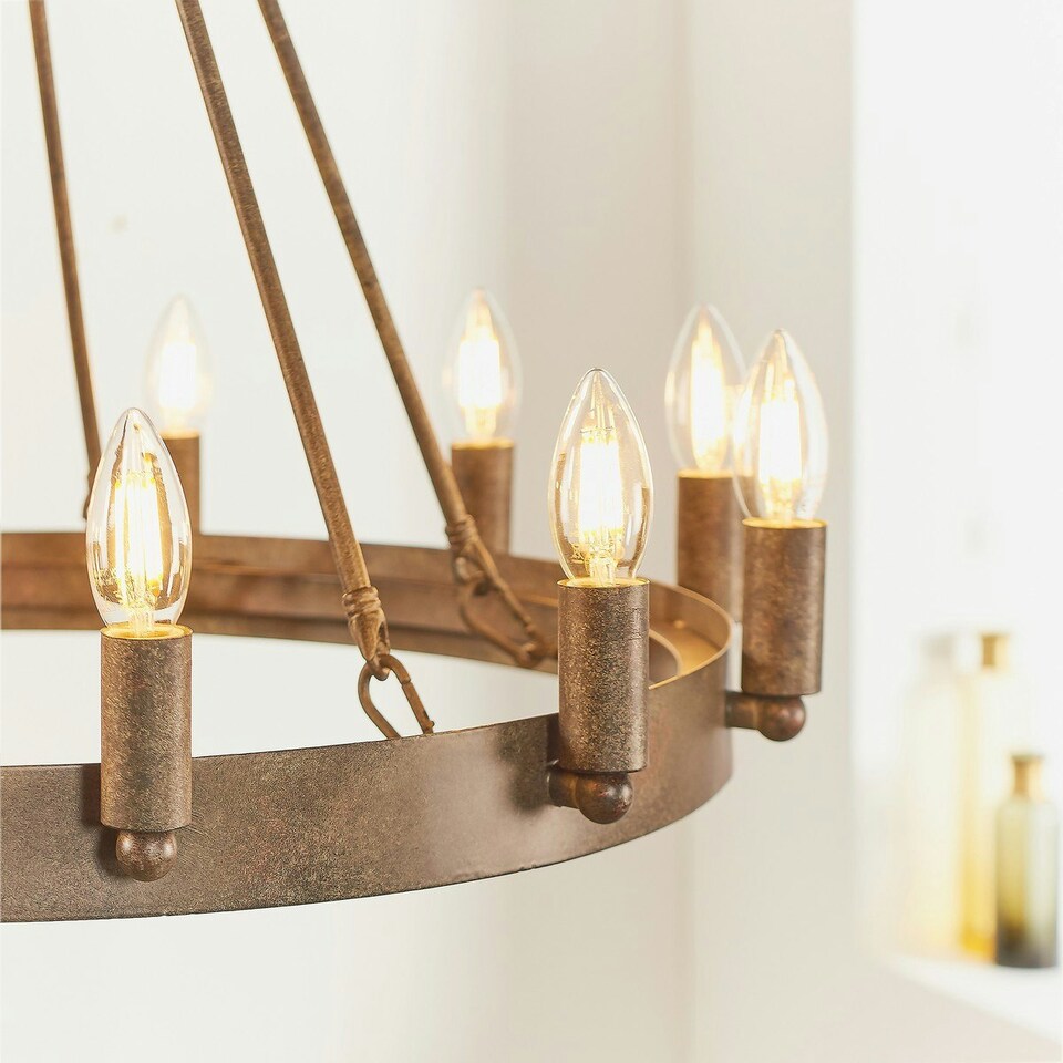 image 1 of Chevalier 12 Light Ceiling Pendant Aged Metal, E14