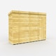 image 1 of 14 x 4 Feet Pent Shed - Single Door Without Windows - Wood - L118 x W417 x H201 cm Brown