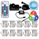 image 9 of Set of 10 - 30mm Stainless Steel IP67 Colour Changing LED Decking Kit Chrome | Clear