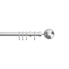 22-25mm Chrome Finesse Ball End Metal Curtain Pole Set 170 - 300cm | Bronze | Bronze