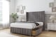 image 3 of Sloomy Melbourne Slate Naples Divan Bed With Mattress No Drawers With 54" Wingback Headboard & 12" Matching Footboard 5' King | Grey | Slate | King | 1
